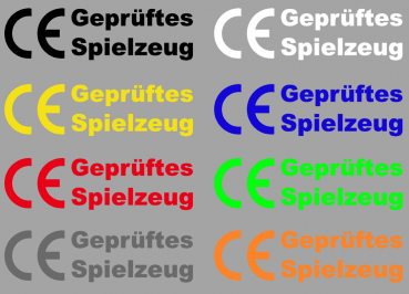 Aufkleber Geprüftes Spielzeug